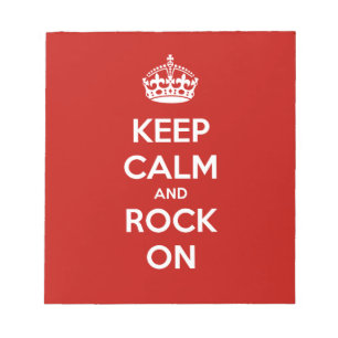 Keep Calm and Rock On Notizblock