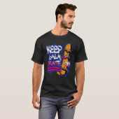 Keep Calm And Skate On Skateboarding Skateboard T-Shirt (Vorne ganz)