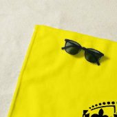 Keep calm and swim on funny yellow beach towel strandtuch (Beispiel)
