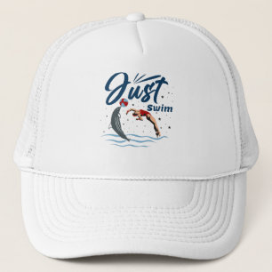 Keep Calm and Swim On - Swimmer Design Truckerkappe