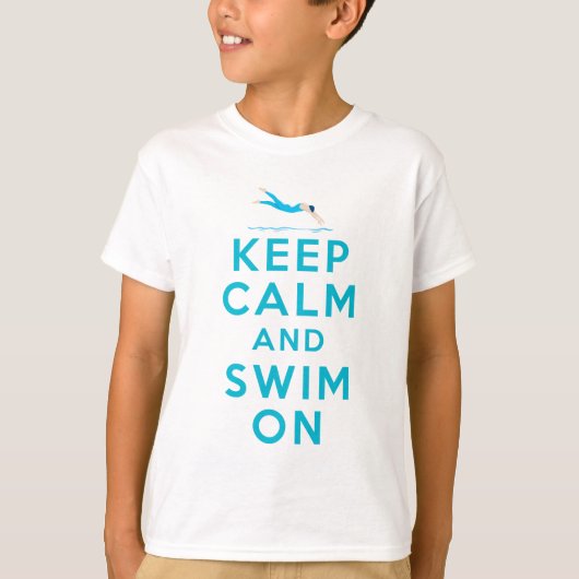 Keep Calm And Swim On T-Shirt (Vorderseite)