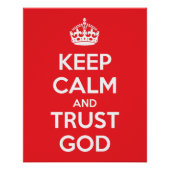 Keep Calm and Trust God Poster (Vorderseite)