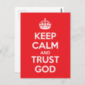 Keep Calm and Trust God Postkarte (Vorne/Hinten)