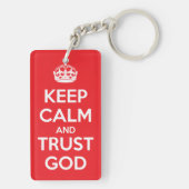 Keep Calm and Trust God Schlüsselanhänger (Rückseite)