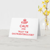 Keep Calm and Trust the Gastroenterologist Karte (Gelbe Blume)
