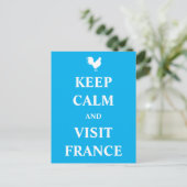 Keep calm and visit Frankreich Postkarte (Stehend Vorderseite)