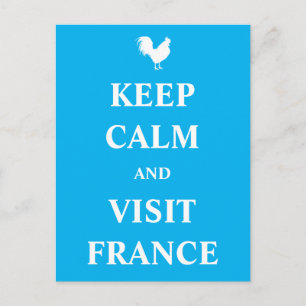 Keep calm and visit Frankreich Postkarte