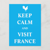 Keep calm and visit Frankreich Postkarte (Vorderseite)