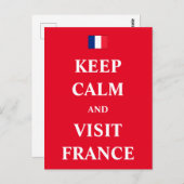 Keep calm and visit Frankreich Postkarte (Vorne/Hinten)