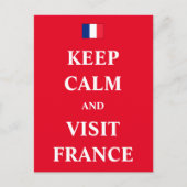 Keep calm and visit Frankreich Postkarte (Vorderseite)