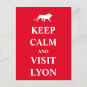 Keep calm and visit Lyon Postkarte (Vorderseite)