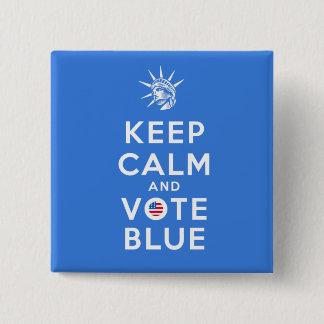 KEEP CALM AND VOTE BLUE BUTTON