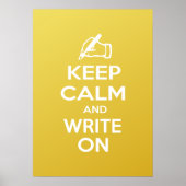 Keep Calm and Write On meme Poster (Vorne)