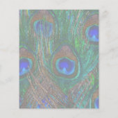 Keep Calm And Your Text on Peacock Feathers Flyer (Hinten)