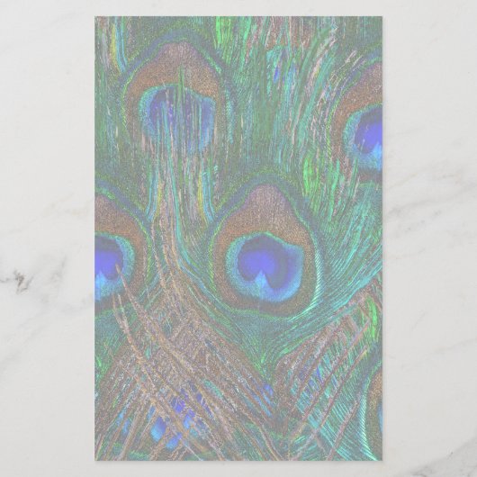 Keep Calm And Your Text on Peacock Feathers Flyer (Hinten)