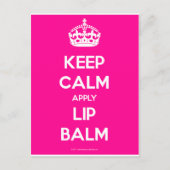 Keep-Calm-Apply-Lip-Balm.pdf Postkarte (Vorderseite)