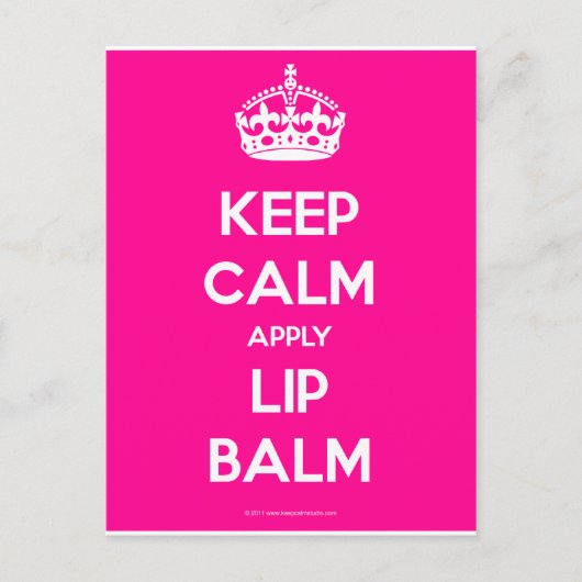 Keep-Calm-Apply-Lip-Balm.pdf Postkarte (Vorderseite)