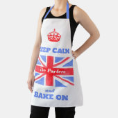 Keep Calm Backe weiter Union Jack Britische Flagge Schürze (InSitu)