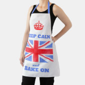 Keep Calm Backe weiter Union Jack Britische Flagge Schürze (InSitu)
