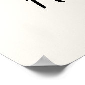 Keep Calm & Be Happy Black White Poster (Ecke)