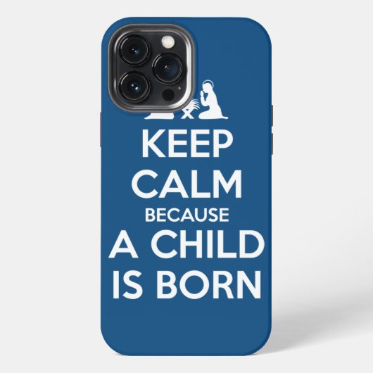 Keep Calm because a Child is Born iPhone Hülle (Rückseite)