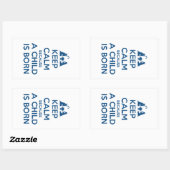 Keep Calm because a Child is Born Rechteckiger Aufkleber (Blatt)