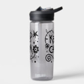 Keep Calm Bold Typography Black and White Trinkflasche (Links)