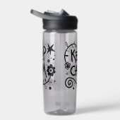 Keep Calm Bold Typography Black and White Trinkflasche (Rechts)