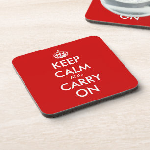Keep calm cork coaster set   Customizable template Getränkeuntersetzer