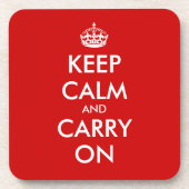 Keep calm cork coaster set | Customizable template Getränkeuntersetzer (Vorderseite)