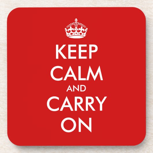 Keep calm cork coaster set | Customizable template Getränkeuntersetzer (Vorderseite)