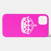 KEEP CALM CROWN on Hot Pink Customize This! Case-Mate iPhone Hülle (Rückseite (Horizontal))