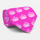 KEEP CALM CROWN on Hot Pink Customize This! Krawatte (Gerollt)