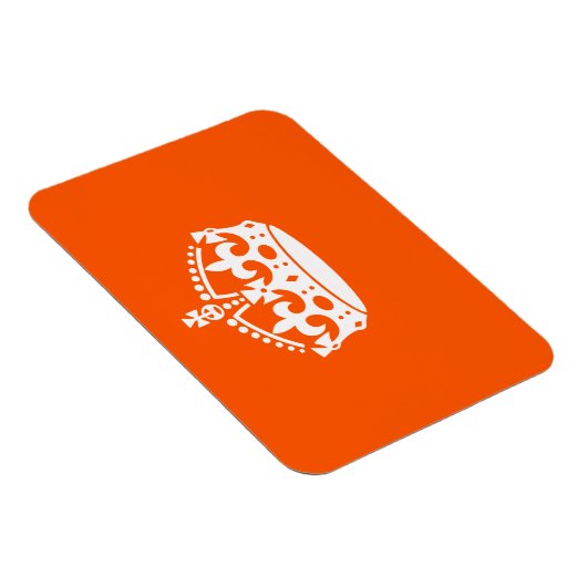 KEEP CALM CROWN on Orange Customize This Magnet (Rechte Seite)