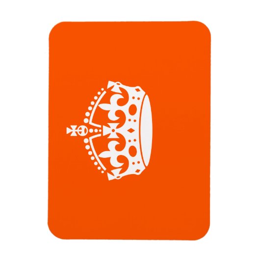 KEEP CALM CROWN on Orange Customize This Magnet (Vertikal)