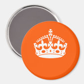 KEEP CALM CROWN on Orange Customize This Magnet (Vorderseite/Rückseite)