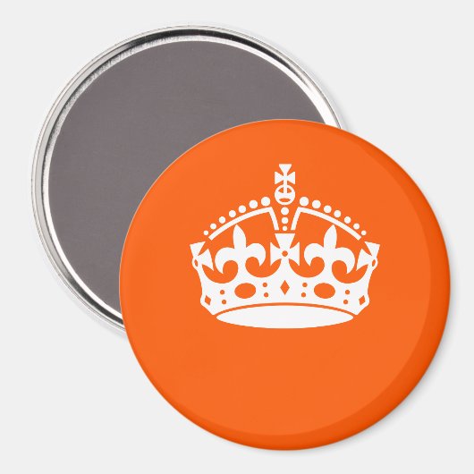 KEEP CALM CROWN on Orange Customize This Magnet (Vorderseite/Rückseite)