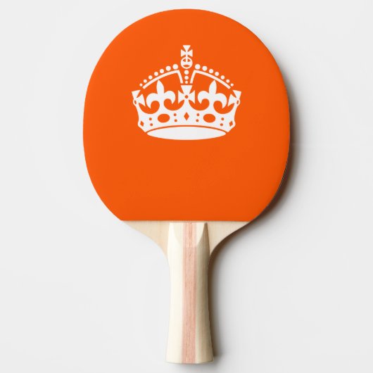 KEEP CALM CROWN on Orange Customize This Tischtennis Schläger (Rückseite)