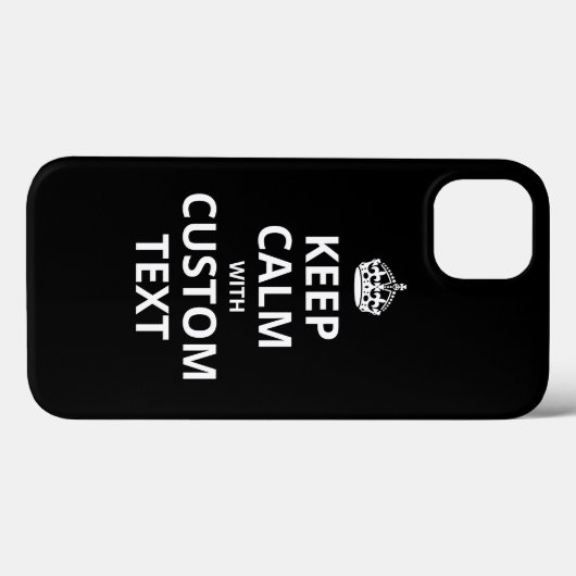 Keep Calm Custom Quote Template iPhone Case (Rückseite (Horizontal))
