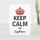 Keep Calm Eighteenth Birthday Einladung (Vorderseite)
