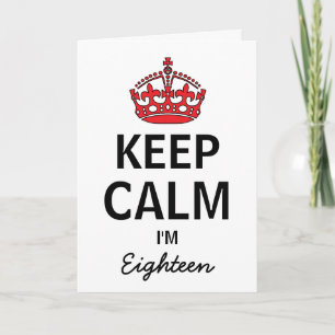 Keep Calm Eighteenth Birthday Einladung