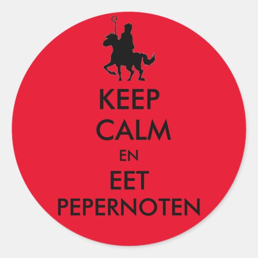 Keep Calm en Eet Pepernoten Sticker (Vorderseite)