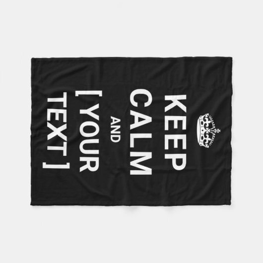 Keep Calm Fleecedecke (Vorderseite (Horizontal))