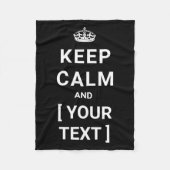 Keep Calm Fleecedecke (Vorderseite)