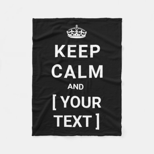 Keep Calm Fleecedecke (Vorderseite)