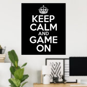 Keep Calm Game On Video Games Geek Poster (Heimbüro)