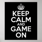 Keep Calm Game On Video Games Geek Poster (Vorne)
