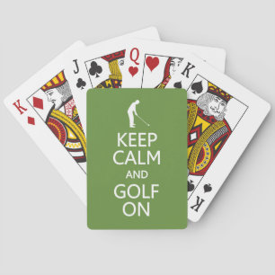 Keep Calm & Golf On custom color playing cards Spielkarten