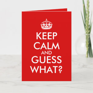 Keep Calm Grandma Greeting Card Pregnancy Announce Ankündigung