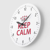 Keep calm große wanduhr (Winkel)